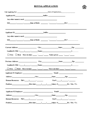 Rental Application Form