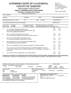 California Employment Application