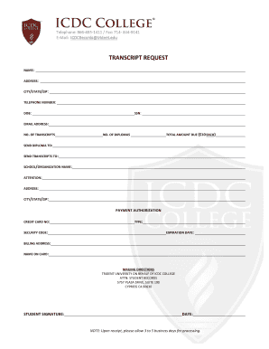 Trident University Transcript Request Form