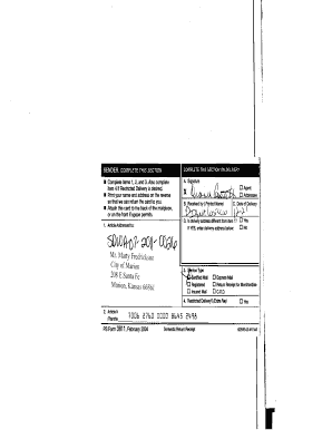 USPS Domestic Return Receipt