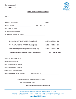 MPS Pain Data Collection Form