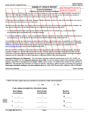 Disability Update Report