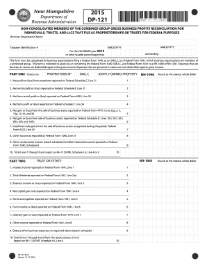 New Hampshire DP-121 Form