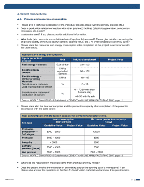 Mineral Processing Industry Questionnaire