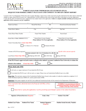 Parent PLUS Loan Request Form