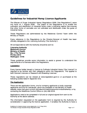 Guidelines for Industrial Hemp Licence Applicants