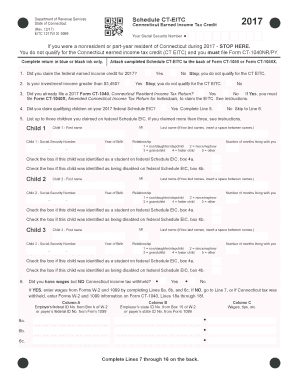 Connecticut Earned Income Tax Credit Form