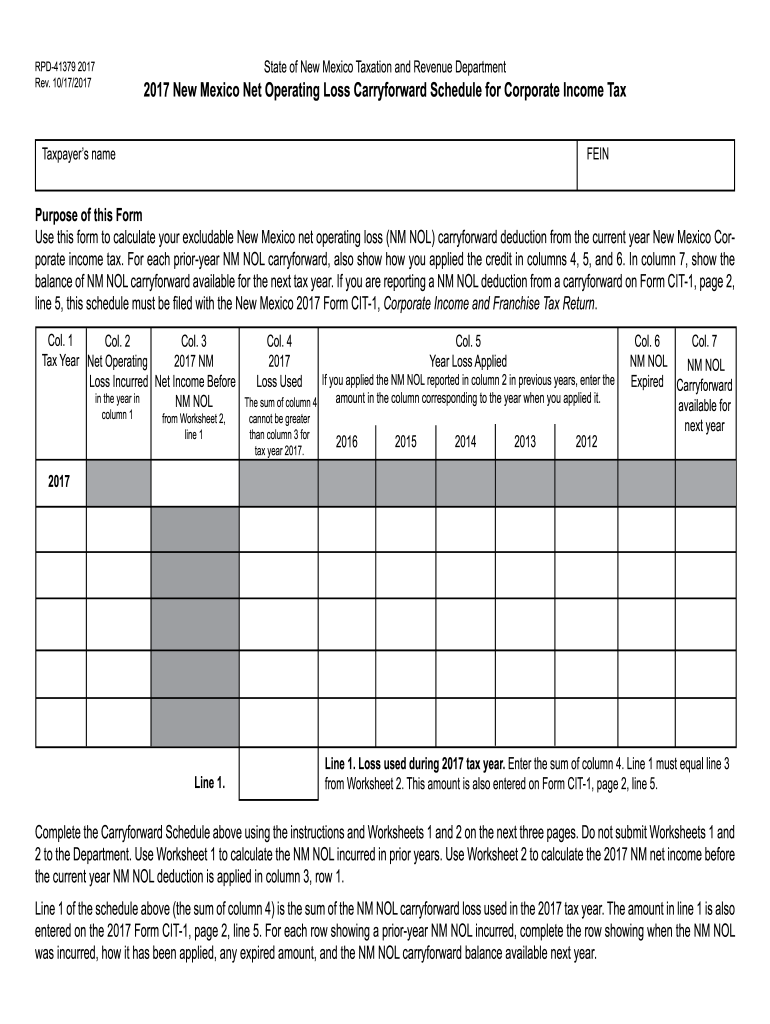 2017 nm tax forms Preview on Page 1