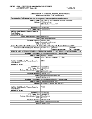 New York Industrial & Commercial Supplies Contractor Information