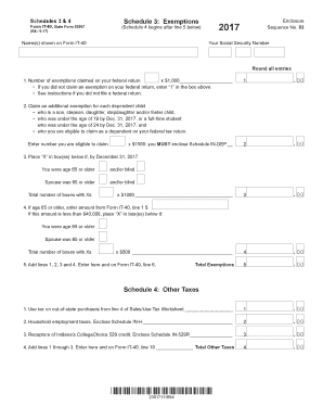 Indiana Schedule 3 & 4 Tax Forms