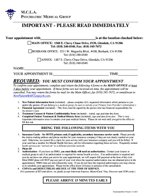 New Patient Packet