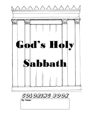 God's Holy Sabbath Coloring Book