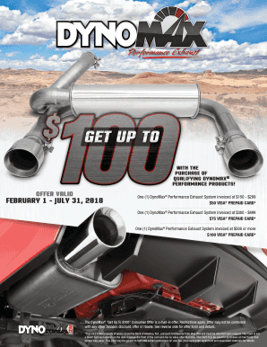 DynoMax Spring Consumer Mail-In Promotion Rebate Form