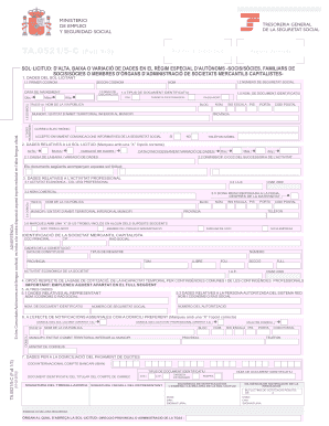 Spanish Self-Employed Registration Form