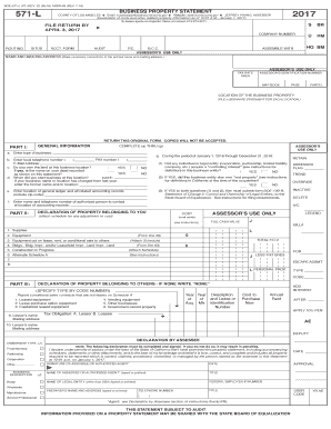 California Business Property Statement