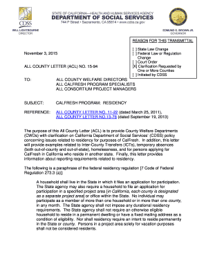 November 3, 2015 ALL COUNTY LETTER (ACL) NO. 15-94 TO: ALL ... - dss cahwnet