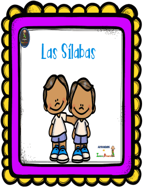 Hoja de trabajo de sílabas en español