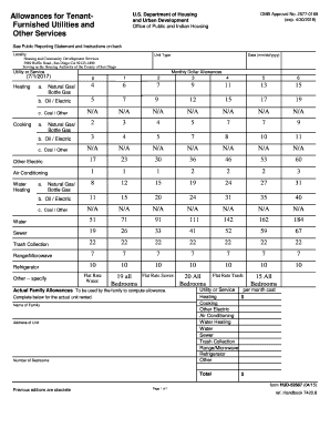 HUD-52667 Allowances for Tenant