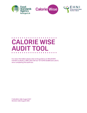 Calorie Wise Audit Tool