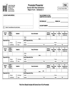 BMI Report Form Schedule A