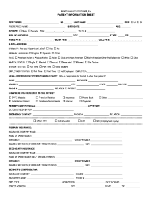 Patient Information Sheet