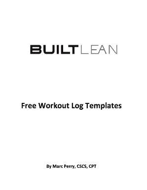 Workout Log Template