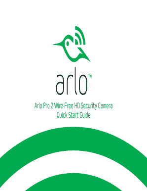 Fillable Online Arlo Pro 2 Wire-Free Security Camera Quick Start Guide ...