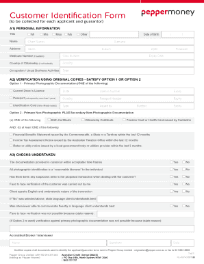 Customer Identification Form