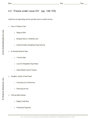History Assignment Sheet