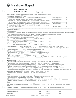 Post-Operative Generic Orders