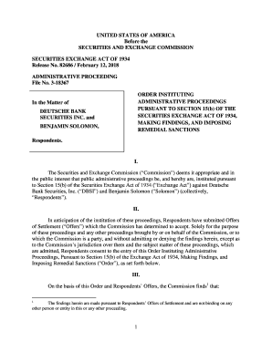 Fillable Online Deutsche Bank Securities Inc And Benjamin Solomon
