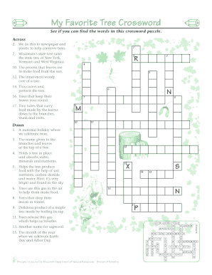 My Favorite Tree Crossword