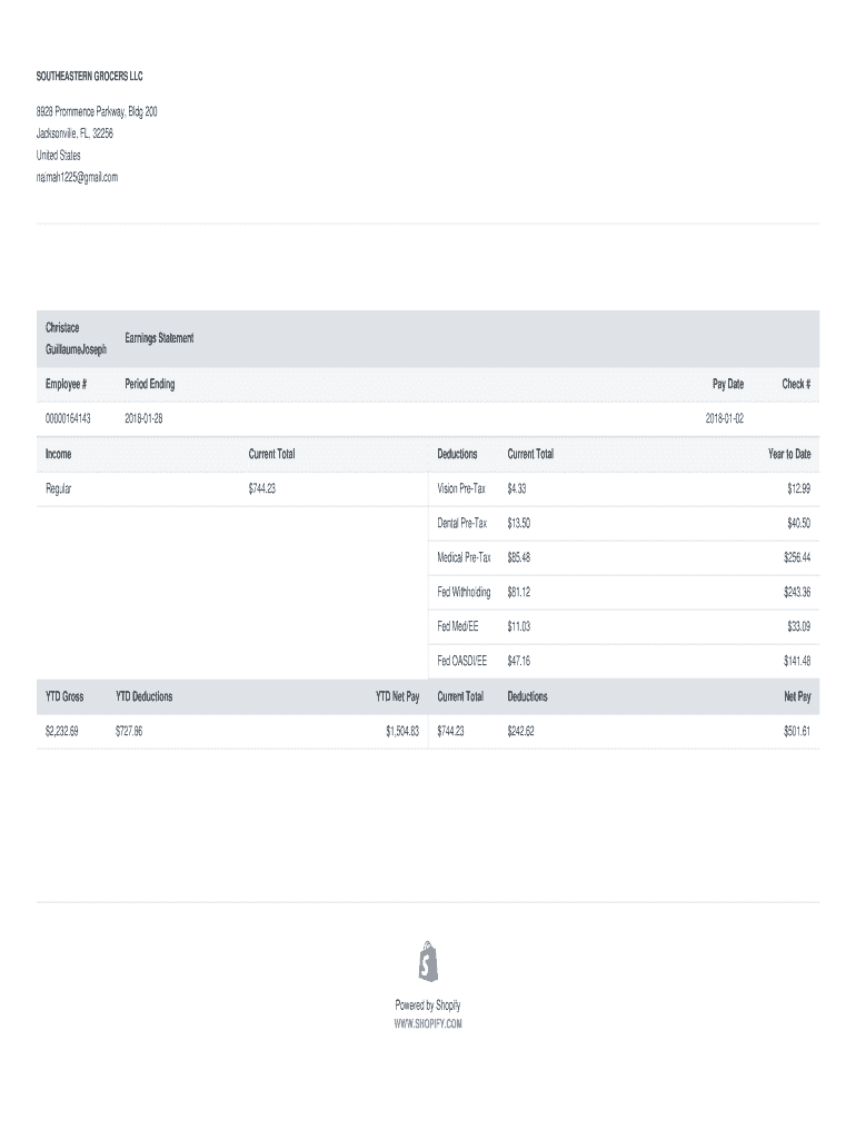 dg paystub Preview on Page 1