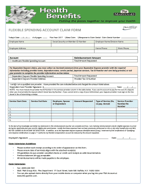 Flexible Spending Account Claim Form