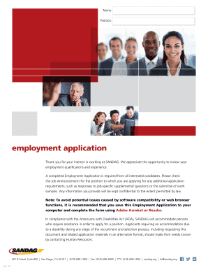 SANDAG Employment Application