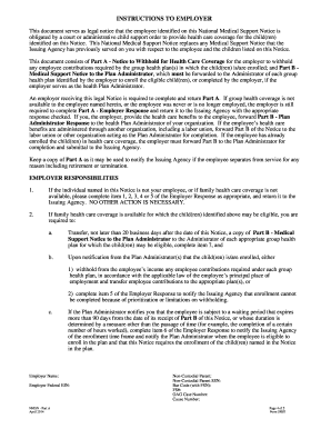 National Medical Support Notice