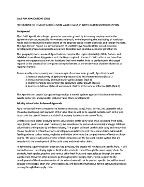 Fillable Online CALL FOR APPLICATIONS (CFA) Fax Email Print - pdfFiller