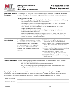 MIT Sloan Student Agreement