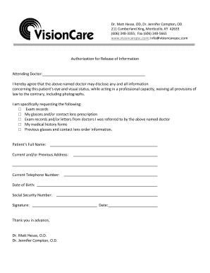 Authorization for Release of Information