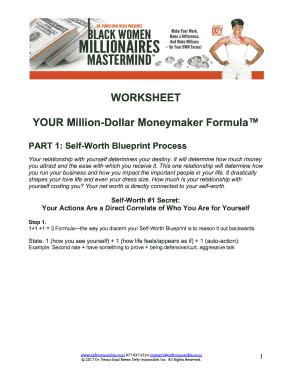 Self-Worth Blueprint Worksheet