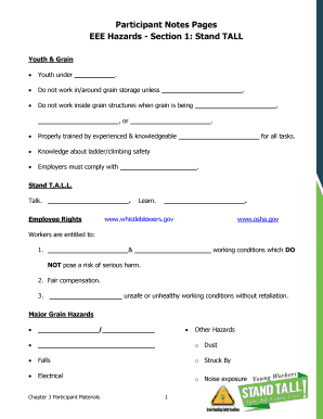 Youth Grain Safety Training Form