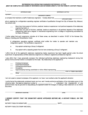 Notarized Reference Letter