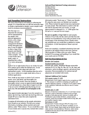 Soil and Plant Nutrient Testing Submission Form