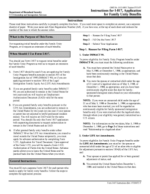 Form I-817 Application for Family Unity Benefits