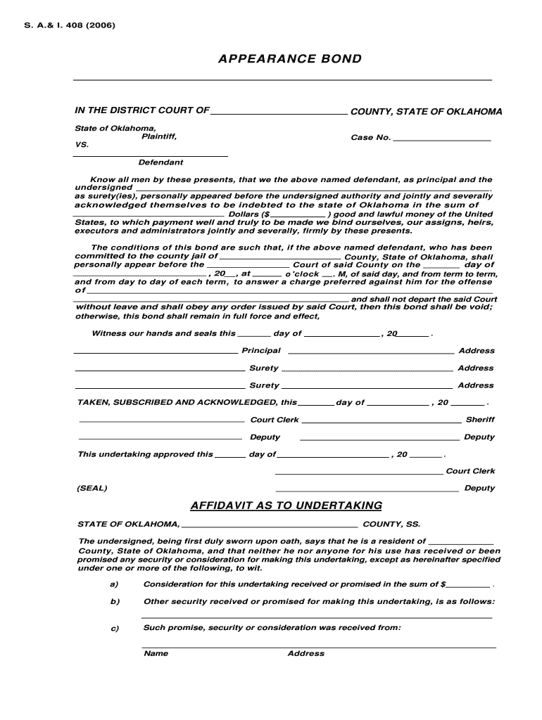 Appearance bond Fill out & sign online DocHub