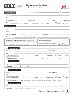 Rental Application Form