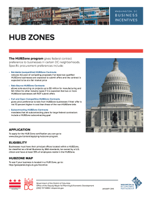 Fillable Online dmped dc HUBZone Program one pager - dmped dc Fax Email ...