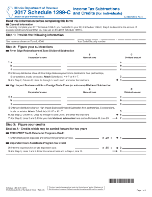 Illinois Schedule 1299-C