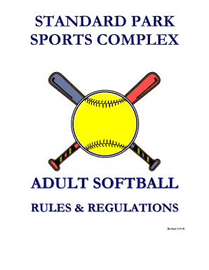 Fillable Online Adult Softball Rules and Regulations Fax Email Print ...