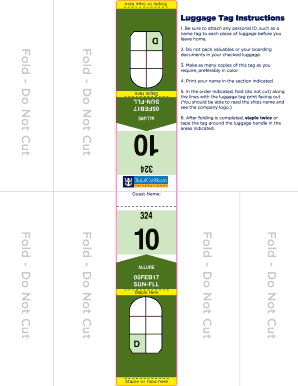 Luggage Tag Instructions